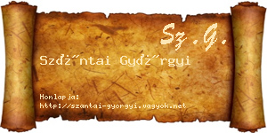 Szántai Györgyi névjegykártya