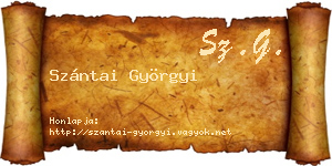 Szántai Györgyi névjegykártya