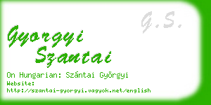 gyorgyi szantai business card